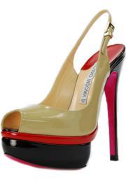  Multi-colored Leather Slingback