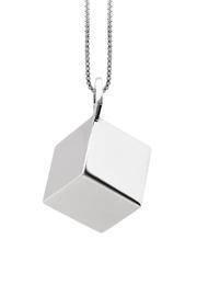  Silver Cube Pendant
