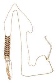  Chevron Pewter Necklace