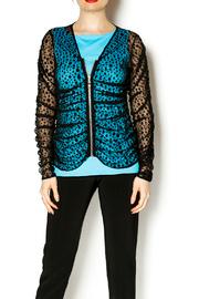  Sheer Zippered Top
