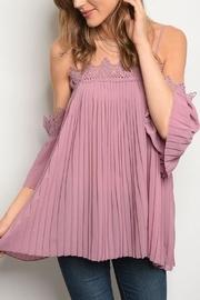  Mauve Pleated Top