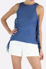  Denim Fringe Top