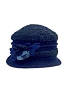  Navy Flower Hat