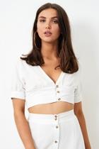  White Cropped Top