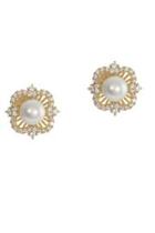  Detailed Pearl Studs