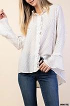  Placket Frill Shirt
