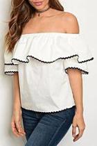  White Shoulder Top
