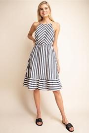  Stripe Short Dress