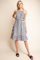  Stripe Short Dress