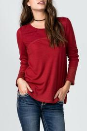  Burgundy Knit Top