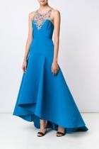  Embroidered Neck Gown