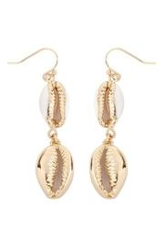  Cowrie-shell Fish-hook-earrings