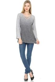  Ombre Criss-cross Sweater