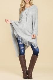  Two-tone Fringe Poncho