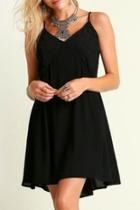 Black Lace Detail Dress