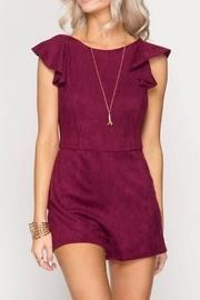  Wine Suede Romper