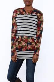  Floral, Plaid And Striped Hoodie