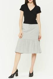  Oklee Crop Faux Wrap Tee