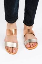  Metallic Strap Sandal