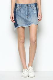  Mini Repaired Uneven Hem Skirt