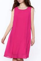  Hot Pink Chiffon Dress