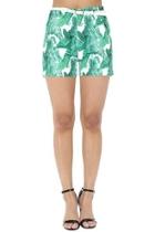  Green Tropical Shorts