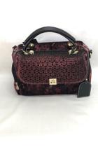  Velvet Printed Satchel