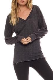 Distressed Lace-trim Sweater