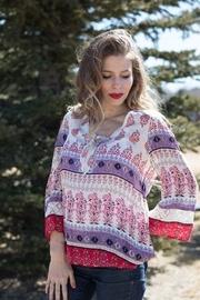  Tie V-neck Blouse