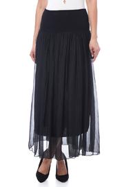 Black Silk Maxi Skirt