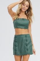  Vegan Leather Crop Top