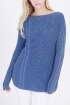  Cable-knitted Oversized Sweater