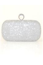  Silver Rhinestone Clutch