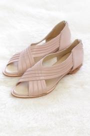  Rose Leather Flats