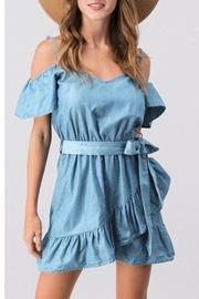  Ruffled Denim Dress