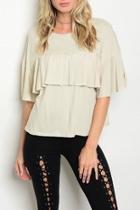  Ruffle Cropped Tee