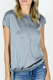  Silk/jersey Side Tie Top