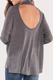  Grey Cutout-back Turtleneck