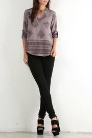  Grey Printed Blouse