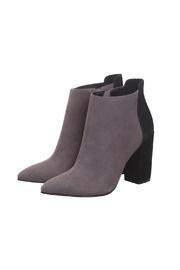  Grey Leather Booties