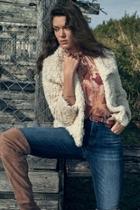  Elan 3/4 Sleeve Faux Fur Coat