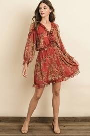  Cold-shoulder Ruffled Dress