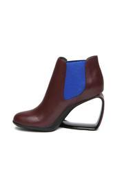 Burgundy Leather Bootie