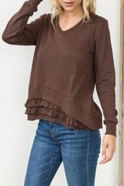  Ruffled Sweatshirt Top