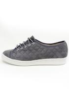  Grey Quilted Sneakers