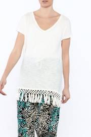  White V-neck Top