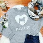  Pug Love Grey Sweater