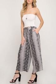  Snakeskin Cropped Pants