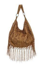  Mocha Suede Hobo Bag