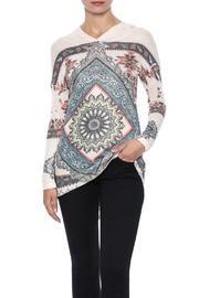  Printed Knit Hoodie